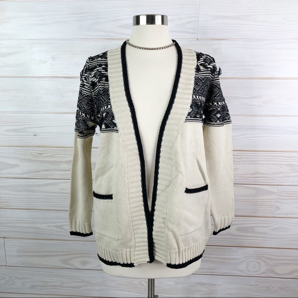 Chaser contrast stitch cardigan sweater Knit XS - Picture 5 of 8